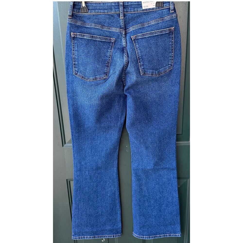 NWT Warp & Weft Bootcut High Rise Jeans 10/30 Midtone Premium Denim QVC Classic - Picture 3 of 9